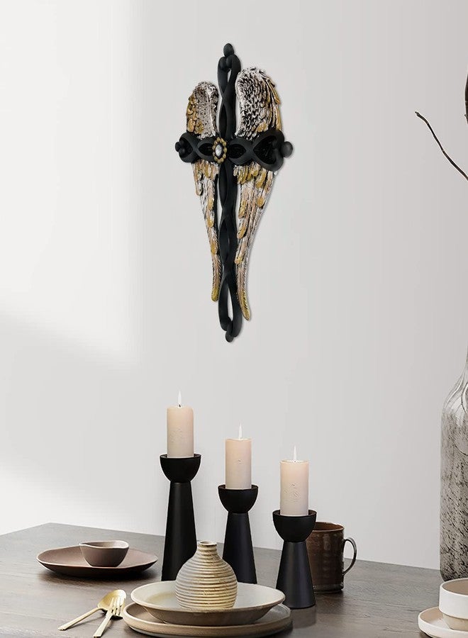 TALPGOD Crucifix Wall Cross, Crosses Wall Decor, Angel Wings Wall Decor, Jesus Religious Catholic Christian Native American Southwestern Unique Gothic Mexican Vintage Retro Wall Art Decor For Home Sculpture - Image 5